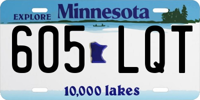 MN license plate 605LQT
