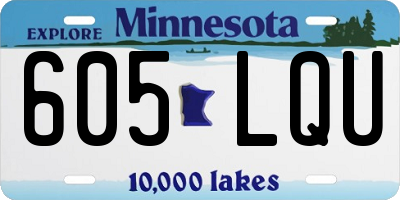 MN license plate 605LQU