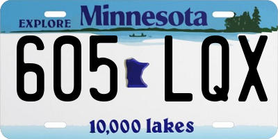 MN license plate 605LQX