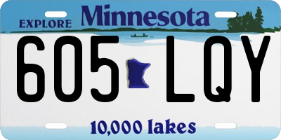 MN license plate 605LQY