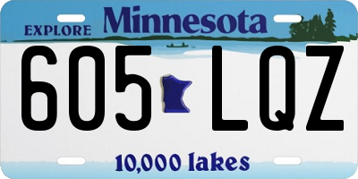 MN license plate 605LQZ