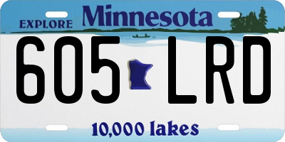 MN license plate 605LRD