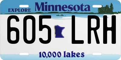 MN license plate 605LRH