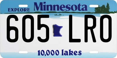 MN license plate 605LRO