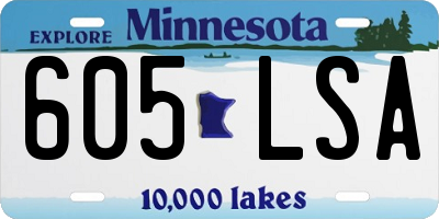 MN license plate 605LSA