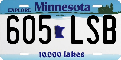 MN license plate 605LSB