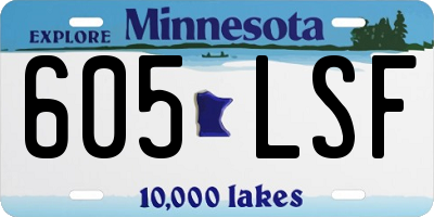 MN license plate 605LSF