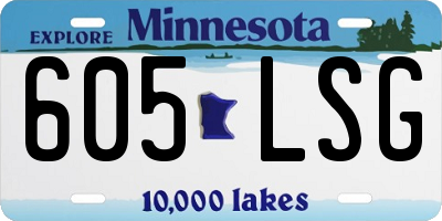 MN license plate 605LSG