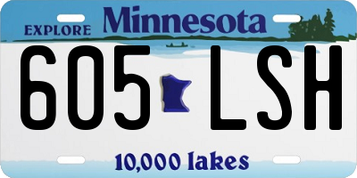 MN license plate 605LSH
