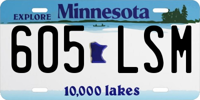 MN license plate 605LSM