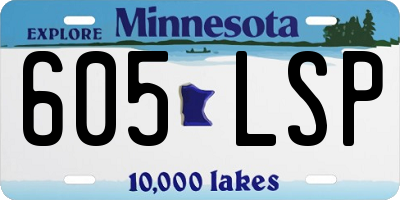 MN license plate 605LSP