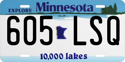 MN license plate 605LSQ