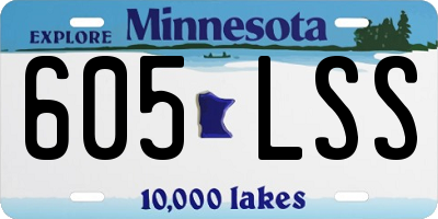 MN license plate 605LSS