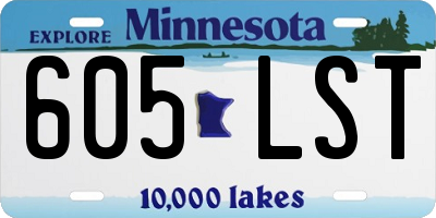 MN license plate 605LST