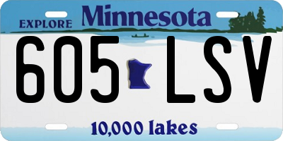 MN license plate 605LSV