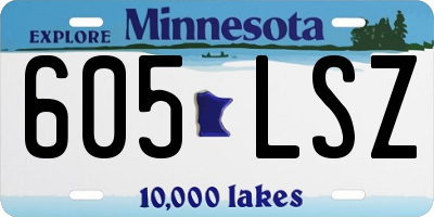 MN license plate 605LSZ