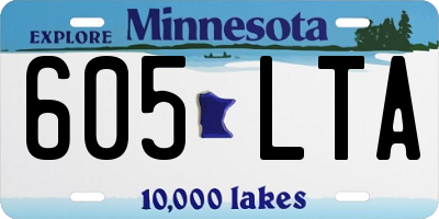 MN license plate 605LTA