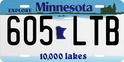MN license plate 605LTB