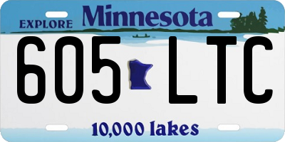 MN license plate 605LTC
