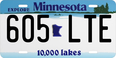 MN license plate 605LTE