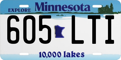 MN license plate 605LTI
