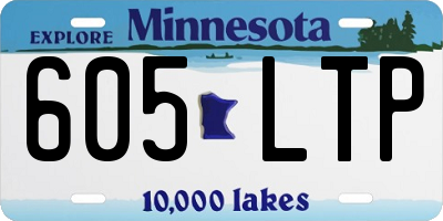 MN license plate 605LTP