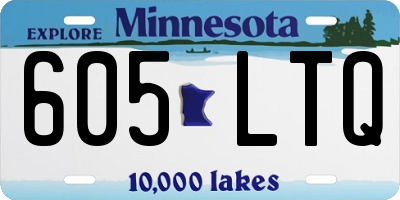 MN license plate 605LTQ