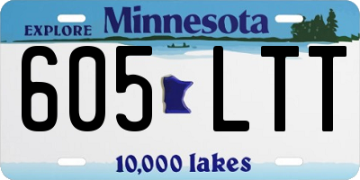 MN license plate 605LTT
