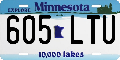 MN license plate 605LTU