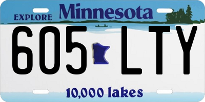 MN license plate 605LTY