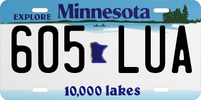 MN license plate 605LUA