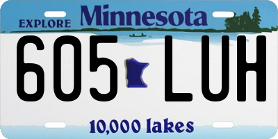 MN license plate 605LUH