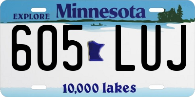 MN license plate 605LUJ