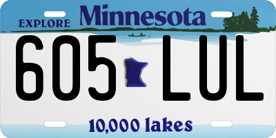 MN license plate 605LUL