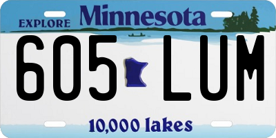 MN license plate 605LUM