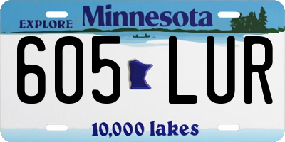 MN license plate 605LUR