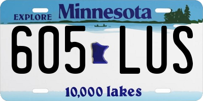 MN license plate 605LUS
