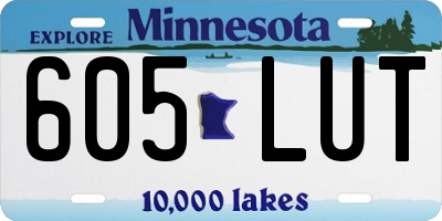 MN license plate 605LUT