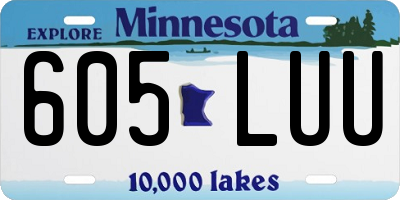 MN license plate 605LUU