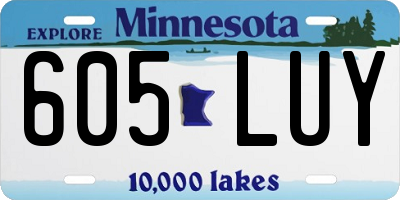 MN license plate 605LUY
