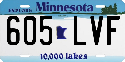 MN license plate 605LVF
