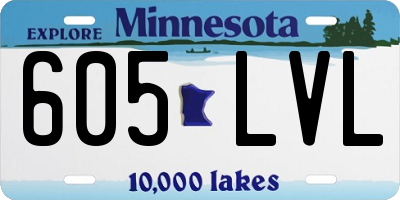 MN license plate 605LVL