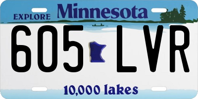 MN license plate 605LVR