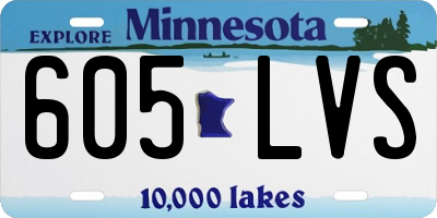 MN license plate 605LVS