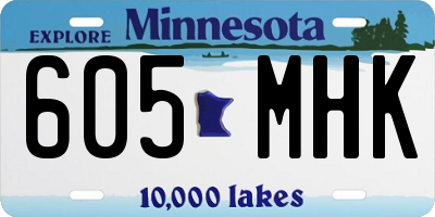 MN license plate 605MHK