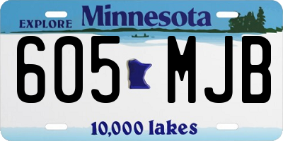 MN license plate 605MJB