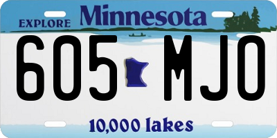 MN license plate 605MJO