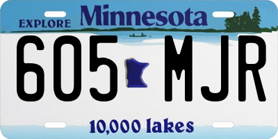 MN license plate 605MJR
