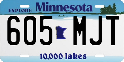 MN license plate 605MJT