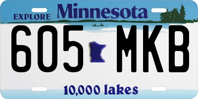 MN license plate 605MKB